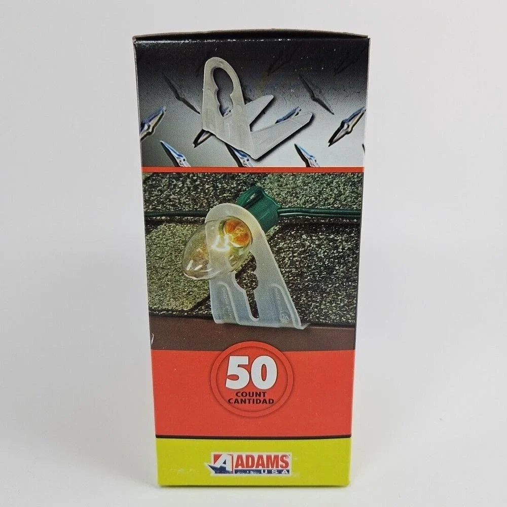 50 Shingle Speed Tabs Commercial Grade - Christmas & LED Incandescent Lights New